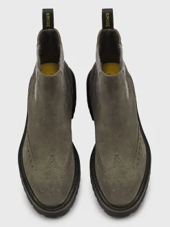 Stivaletto Doucal's in camoscio con motivo brogue