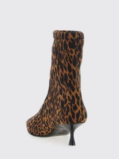 Stivaletto Naomi Stuart Weitzman in tessuto stampa animalier