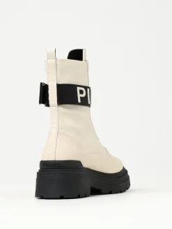 Stivaletto Pinko in pelle con nastro stretch logato