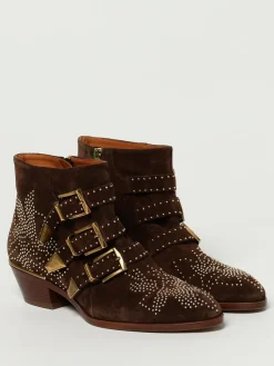 Stivaletto Susan Chloé in camoscio con micro borchie