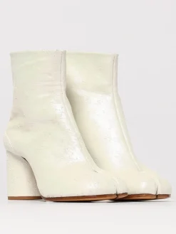 Stivaletto Tabi Maison Margiela in pelle floccata lamè