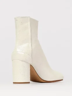 Stivaletto Tabi Maison Margiela in pelle floccata lamè