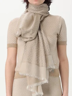 Stola FF Fendi in lana con monogram jacquard