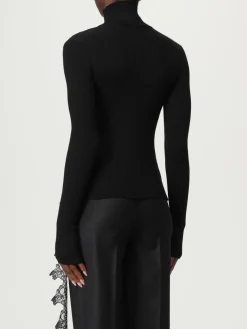 Top Blumarine in misto lana con inserto in pizzo