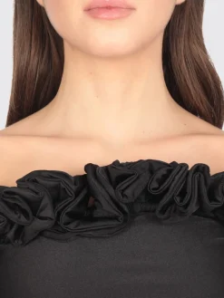 Top Coperni in jersey con rouches