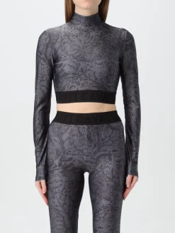 Top crop Just Cavalli in jersey con stampa