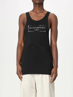 Top in misto cotone con logo Maison Margiela