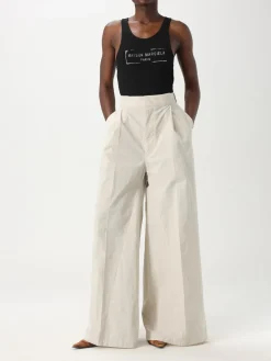 Top in misto cotone con logo Maison Margiela