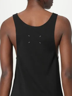 Top in misto cotone con logo Maison Margiela