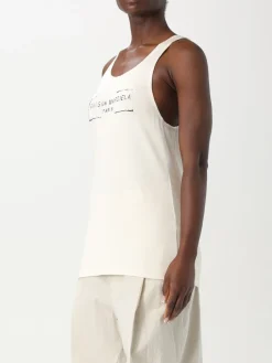 Top in misto cotone con logo Maison Margiela