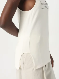 Top in misto cotone con logo Maison Margiela