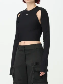 Top in nylon stretch Off-White