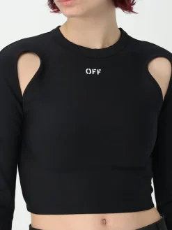 Top in nylon stretch Off-White