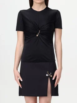 Top in viscosa con spilla da balia Versace