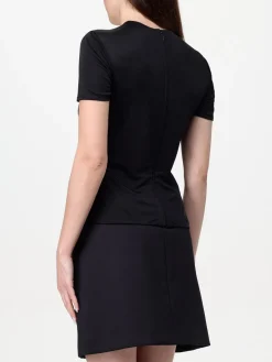 Top in viscosa con spilla da balia Versace