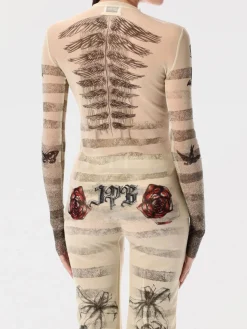 Top Jean Paul Gaultier in jersey stampato