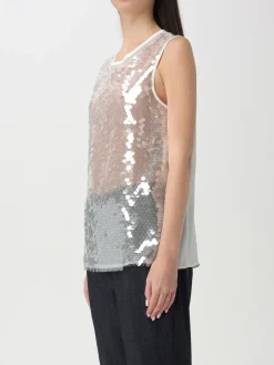 Top Lorena Antoniazzi in tessuto paillettato