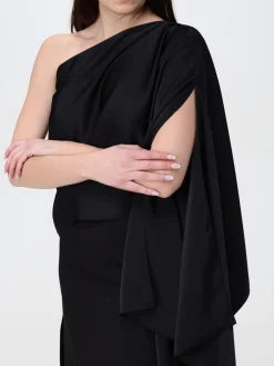 Top monospalla in raso H Couture