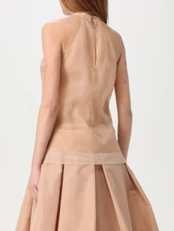 Top Pinko in organza e strass