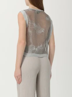 Top smanicato Emporio Armani in maglia