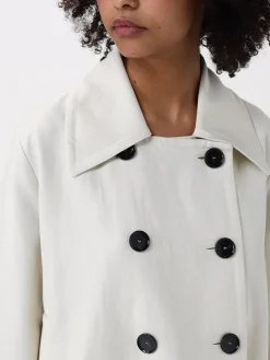 Trench doppiopetto Liviana Conti in lino e viscosa