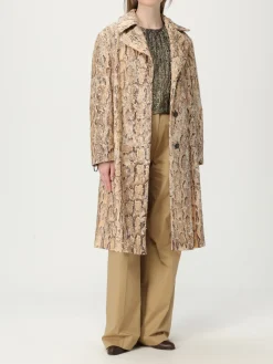 Trench Dries Van Noten in cotone con paillettes e stampa