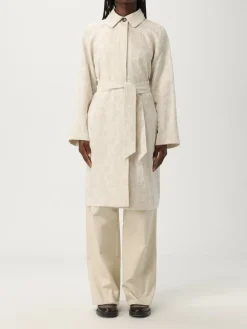 Trench jacquard damascato in lino e cotone Peuterey