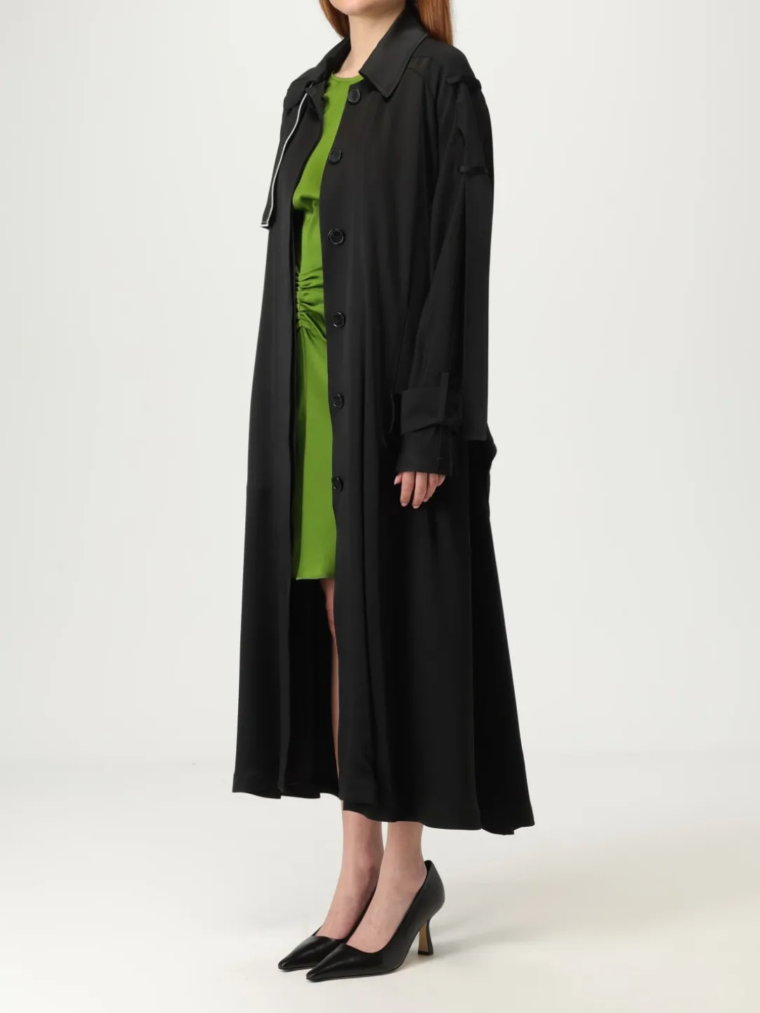 Trench lungo in misto viscosa Victoria Victoria Beckham