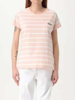 T-shirt a righe con logo Barbour
