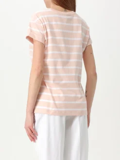 T-shirt a righe con logo Barbour