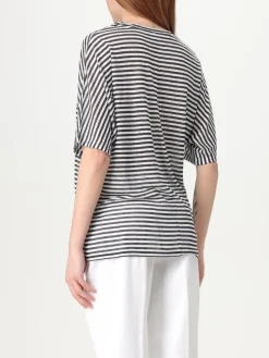 T-shirt a righe Peuterey in viscosa e lino