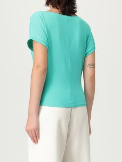 T-shirt a v Liu Jo in jersey di cotone