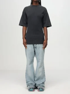 T-shirt Balenciaga in cotone con fettucce intrecciate