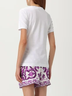 T-shirt basic con logo DG ricamato Dolce & Gabbana