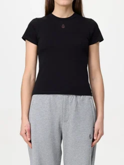 T-shirt basic in cotone con logo McQueen