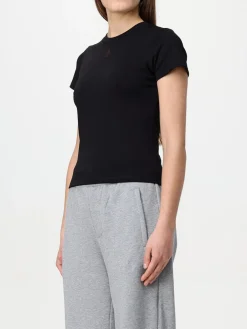 T-shirt basic in cotone con logo McQueen