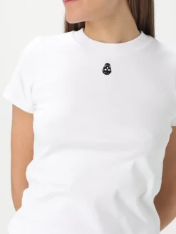 T-shirt basic in cotone con logo McQueen