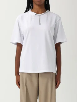 T-shirt basic in cotone Sportmax con catena