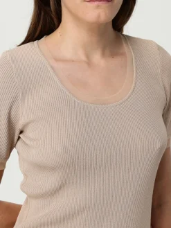 T-shirt basic in tulle Liu Jo