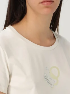 T-shirt basic Liu Jo con strass in jersey di cotone