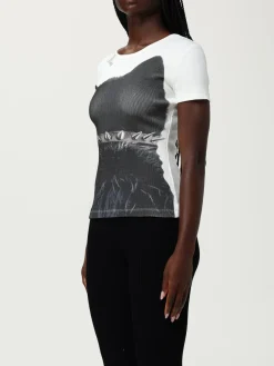 T-shirt Blumarine in cotone stretch con stampa grafica