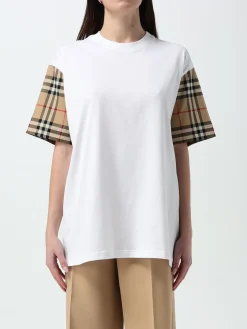 T-shirt Burberry in cotone con stampa Vintage Check