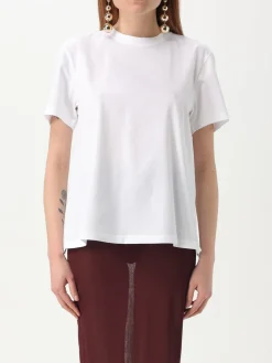 T-shirt con spacco posteriore Rabanne