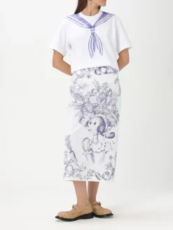 T-shirt con stampa nodo da marinaio Moschino Couture