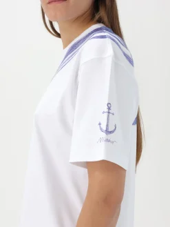 T-shirt con stampa nodo da marinaio Moschino Couture