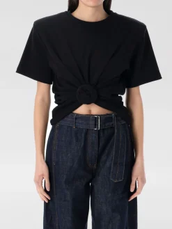 T-shirt crop in cotone annodata Magda Butrym