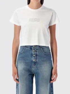 T-shirt crop in cotone Mm6 Maison Margiela