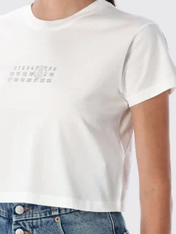 T-shirt crop in cotone Mm6 Maison Margiela