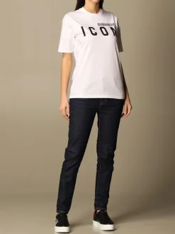 T-shirt Dsquared2 in cotone con logo Icon