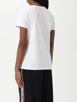 T-shirt Elisabetta Franchi in cotone con spilla